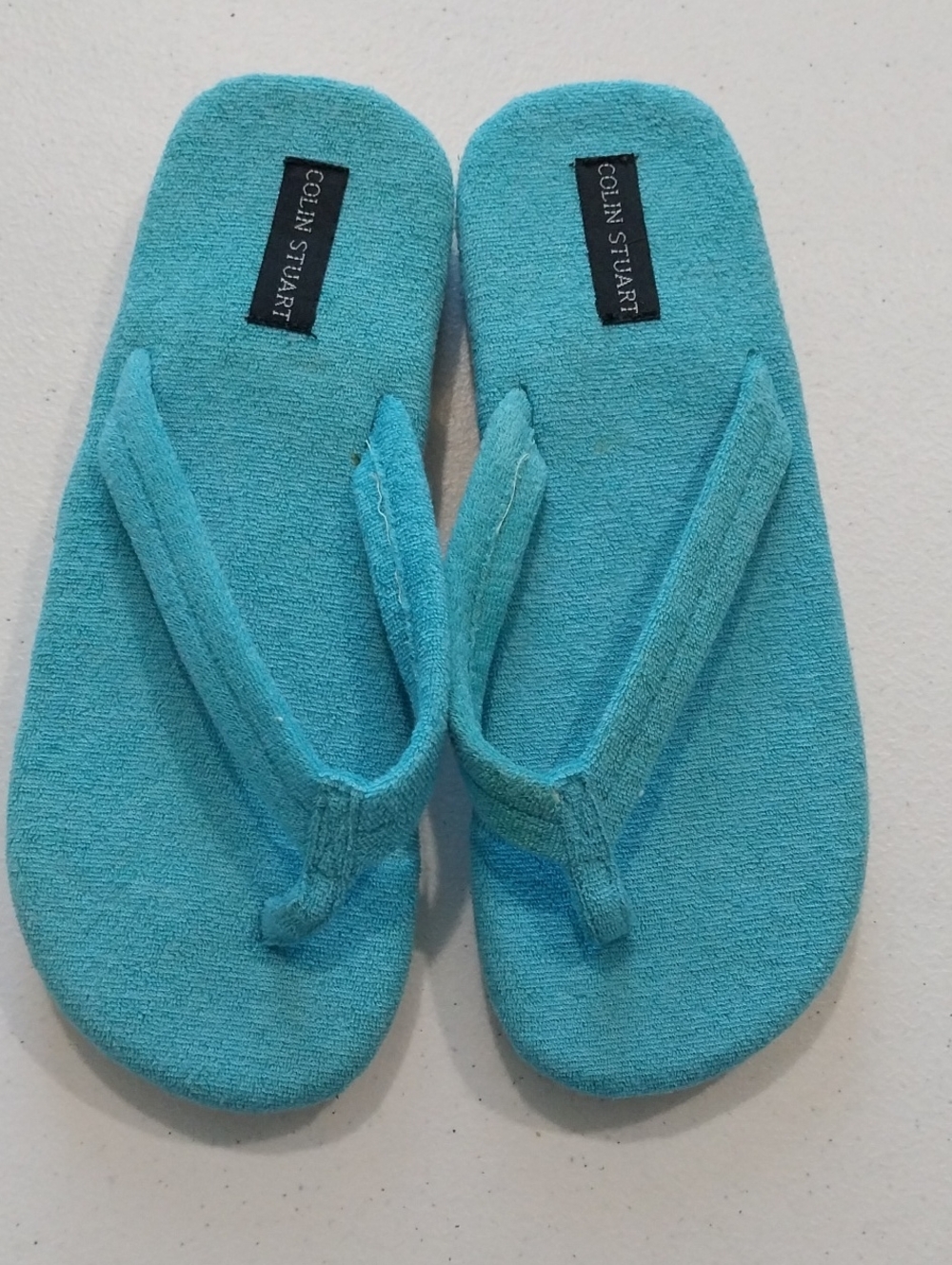 Colin Stuart Women’s Turquoise Terry Cloth Sandal Flip Flops